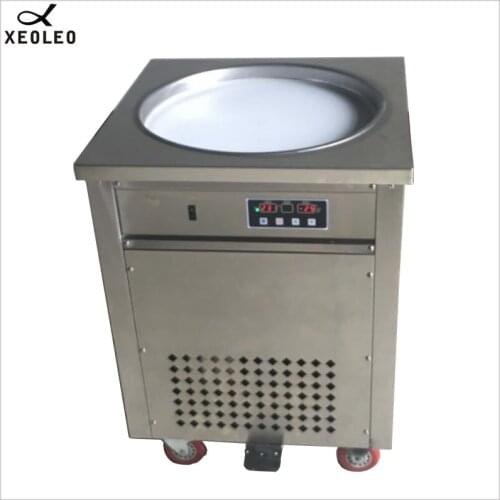 XEOLEO Roll Ice cream maker Fry Ice cream machine 50*3.5cm Round pot Roll Ice Frying machine 1800W CE approved -30 Fry Roll ice