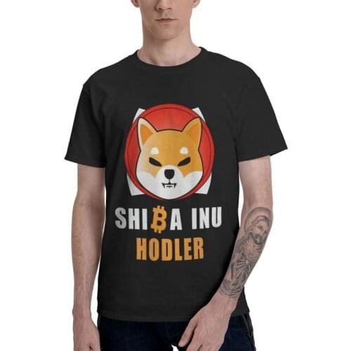 Token Crypto Shiba Inu Dogecoin Hodler T Shirt Men Short Sleeve 100% Cotton T-shirt Dog Cryptocurrency Tee Tops Fashion Tshirts