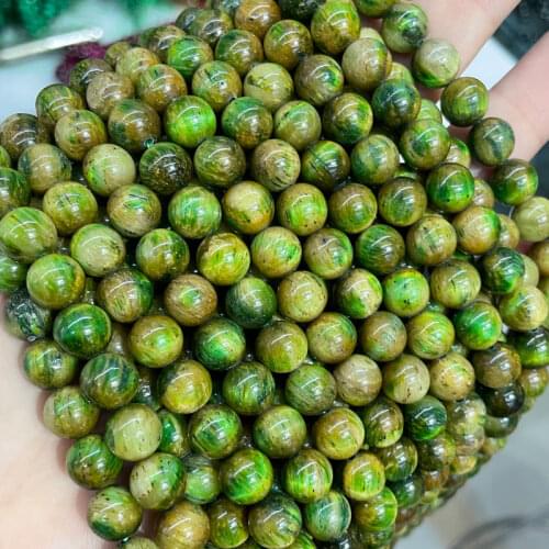 Natural Stone Green Starry Sky Tiger Eye Beads 6-10mm Pick Size 15'' Round Natural Stone Beads For Jewelry Making DIY Bracelet