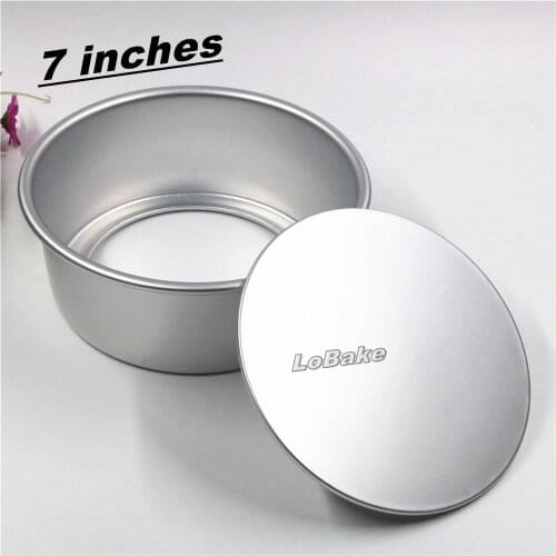 Latest 7 inches loose bottom round shape aluminium chiffon cake mould bread mold tart toast moulds DIY bakery decoration tools