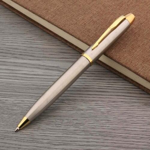 New Brand 003 stainless steel BALLPOINT PEN spin Stationery Office Supplies golden ink pen