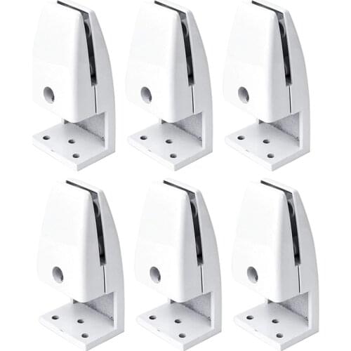 SHGO HOT-6Pcs Sneeze Guard Clamp Bracket Desk Partition Clamp Support for Thick Acrylic Panels Adjustable L Shape Clamp