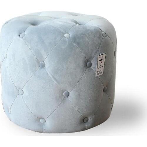 Nordic Fabric Sofa Stool Low Round Stool Fashionable Cute Modern Shoe Changing Stool Round Pier Ottoman