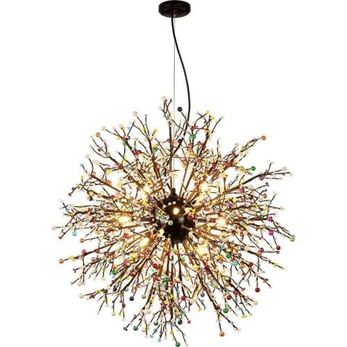 Modern Industrial Style Creativity Dandelion LED Chandelier Nordic Suspension Luminaire Hanglamp Home Decor for Living Room Bar