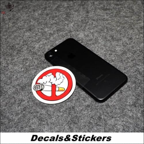 NO.L084 No Smoking Caution Reminder 3M Reflective Modified Stickers Car Waterproof Decals Racing Motorcycle
