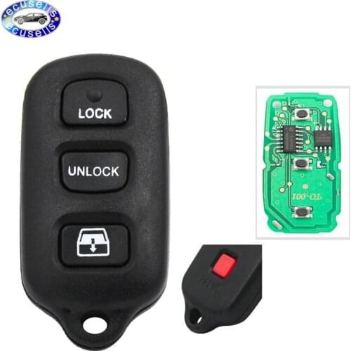 Replacement 3+1 Button for Toyota 2003-09 4Runner 2003-08 Sequoia Remote Car Fob Key 4 Buttons HYQ12BBX, HYQ12BAN