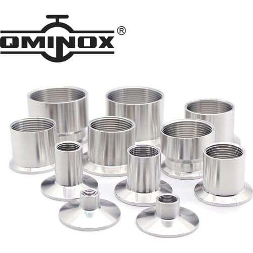 1/8" 1/4" 1/2" 3/4" 1" 1-1/4" 2" SS 304 316 Sanitory Stanless Steel Tri clamp adapter with BSPT Female thread Pipe Fittings