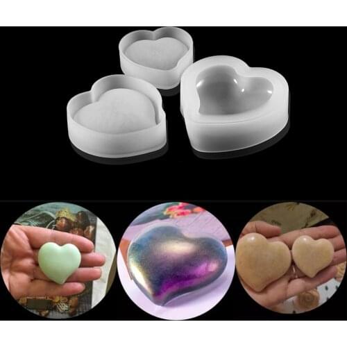 1Pcs 3D Love Silicone Mold Heart Shape Epoxy Resin Mould Cake Casting Molds for DIY Resin Crafts Jewelry Making Accessories