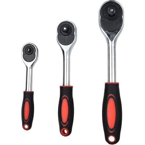 1PC 1/4" 3/8" 1/2" Steel High Torque Ratchet Wrench High Torque Socket 24 Teeth Quick Release Single-end wrench Hand Repair