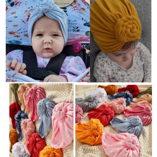 14pc/lot Newborn Baby Round Knot Turban Headbands Toddler Dounts Head Wraps,Infant Bonnet Beanies Hats Babes Caps for Girls Boy