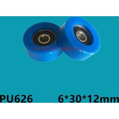 2021 Rushed Real Miniature Bearings 626 Plastic 6*30*12mm Roller Wheel Inner Diameter M6 Rubber Coated Bearing Blue