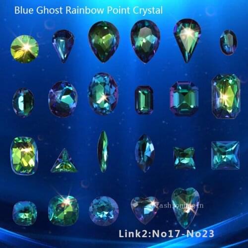 20p k9 rainbow pointed back crystal Nail Rhinestone glass stones Manicure Nail Art Decoration Charms Gem Jewelry Accessories