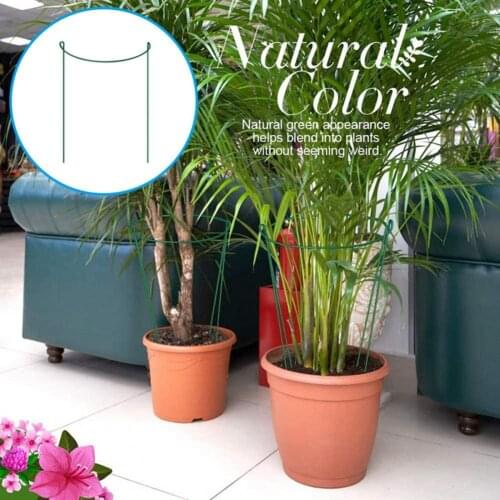 6Pcs Practical Plant Stake Corrosion Resistant Windproof Wrought Iron Flowers Vine Plant Support Ring Gardening Supplies