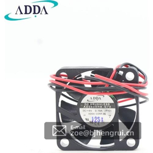 ADDA AD0405HB-G70 6000RPM 40x40x10mm 6.8CFM 5V Ball Bearing DC Axial Flow Cooling Fan