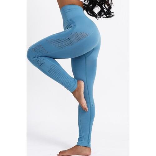 Running Sport Leggings Women Seamless Yoga Pants High Waist Hollow Tights Leggins Gym Fitness Workout Training Push Up Legging