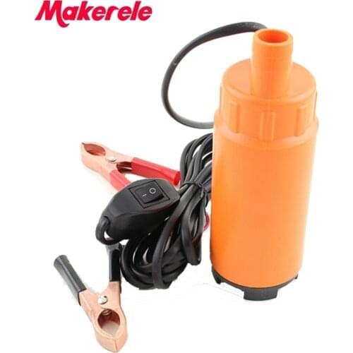 Free shipping DC 12/24V Plastic Submersible Diesel Fuel Water Oil Pump Car Camping Portable 30L Per Minute