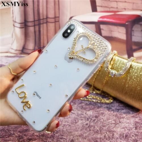 For Samsung A9 A8 A6 PLUS A50 A70 A80 j5 j7 2017 j6 j8 2018 Case Luxury Bling Rhinestone Diamond Soft Transparent TPU Cover Case