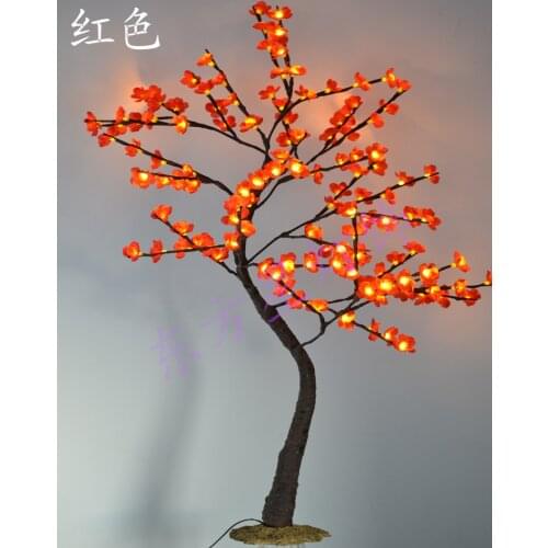 Lighted Blossom Plum ( Cherry ) Tree 39" 128 LED Blossom Plum Lighted Tree Nature Trunk Treatment Holiday Party Home Wedding Dec