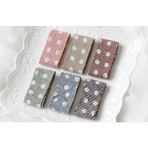 Dailylike Cotton Ribbons Cotton Strips Fabric Ribbon Patchwork Textile for Wrapping Fabric Edges Sewing Fabric DIY Gift Wrapping