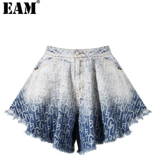 Женские шорты с высокой талией EAM China At AliExpress