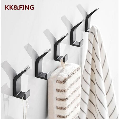 KK&FING New Punch-free Strong Viscose Clothes Hook Behind The Door Hat Key Storage Hooks Wall Hanger Storage Holder Key Hanger