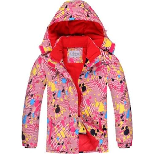 -30 Winter Children Snow Coats Ski suit outdoor Gilr/Boy skiing jacket snowboarding clothing waterproof super thermal jacket