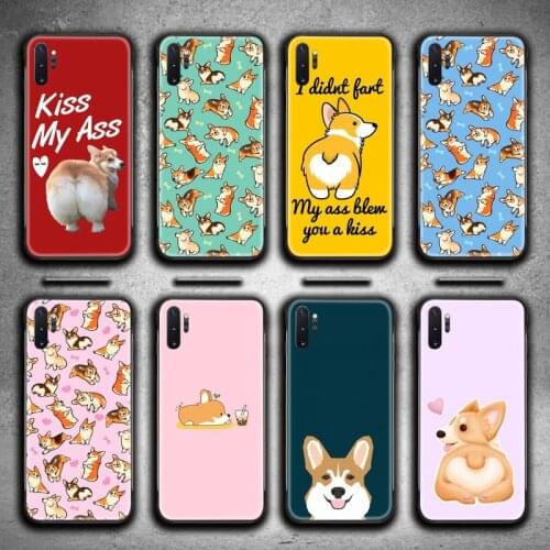 Cute Cartoon Love Corgi Dog Butt Phone Case For Samsung Galaxy Note20 ultra 7 8 9 10 Plus lite M51 M21 M31 J8 2018 Prime