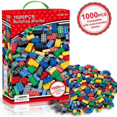 500/1000 Pieces DIY Building Blocks Bulk Sets City Classic Technic Bricks Creator Toys for Children Christmas