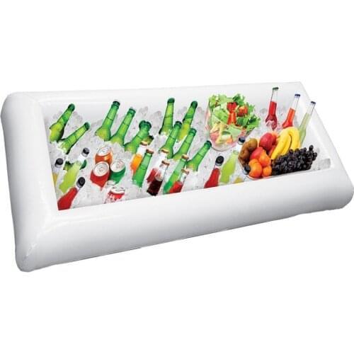 1.34m Inflatable Water Toy Infltable Buffet Salad Ice Tray Floating Bar Food Cooler Drink Holder Fun Pool Floats Swimming Float