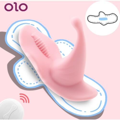 OLO Wearable Clitoris Vibrator Butterfly Panties Lay On Vibrator Orgasm Masturbator Sex Toys for Women Clit Vagina Stimulator