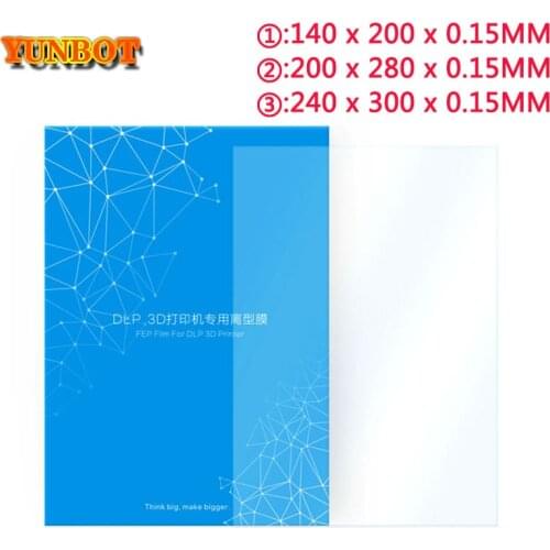 FEP Film for Photon Wanhao Resin 3D printer 140x200/200x280/240x300mm SLA/LCD Fep Sheets 0.15mm 3D Printer Filaments impresora