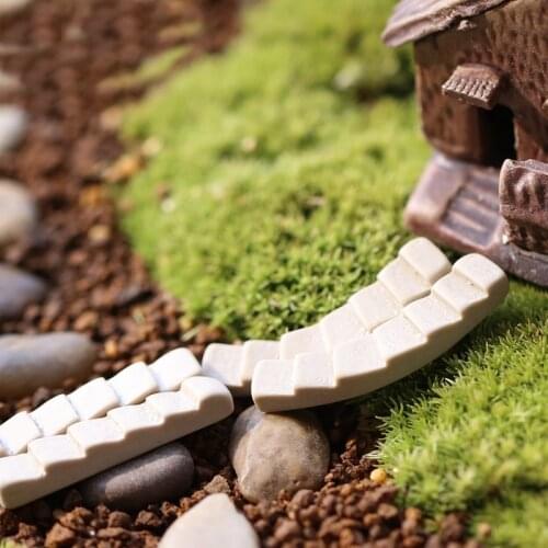 10PCS White Stairs Figurine Miniature Decoration Mini Fairy Garden Cartoon Animal Statue Resin Craft Home Desktop Creative Gift