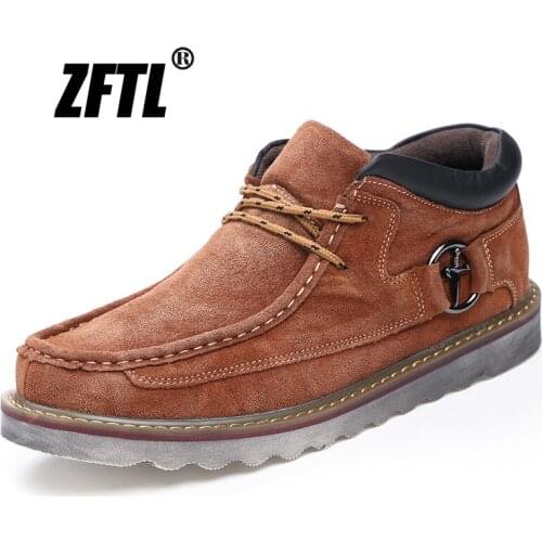 ZFTL New mens loafers martins boots Spring and autumn Suede men 's Chelsea British style Retro lace-up mens Casual boots 149