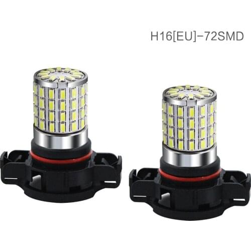 10pcs H11 H8 H16 LED Car Fog Bulbs HB3/9005 9006/HB4 5202 h16 led High Power 72smd 3014 led Car Running Light Lamp