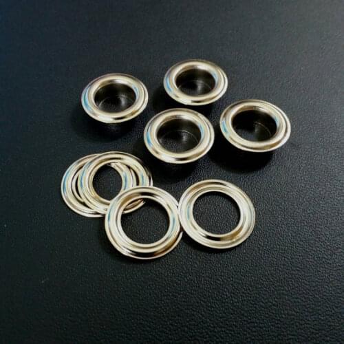 1000 sets, 11 mm. Metal Eyelets Grommets with Washers, Silver Tone Metal Eyelets
