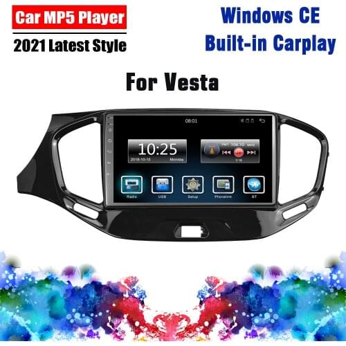 2 Din Car Multimedia Player 9" For LADA VESTA 2015-2019 2.5D EQ Car Stereo FM Bluetooth Radio Support Carplay Touch Screen