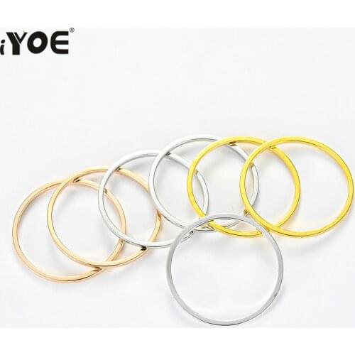 20pcs/Lot 15 20 25 30mm Round Circle Bezel Minimalist Frame Earring Wires Hoops Pendant For Jewelry Finding Making Supplies