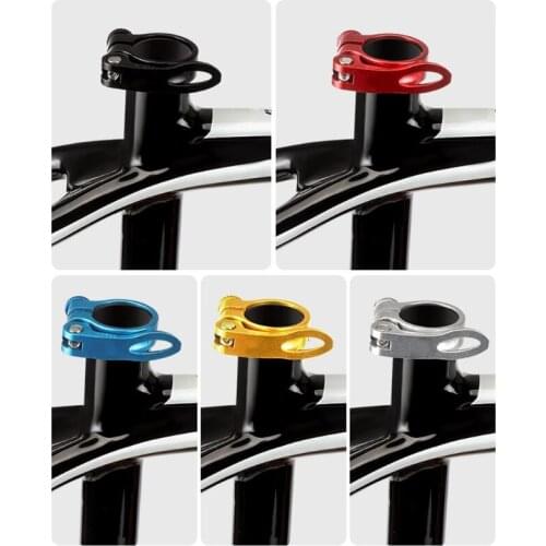 2021 Top Bicycle Seatpost Clamps Quick Release 31.8mm Alloy Mountain Road Bike Seat Clamp