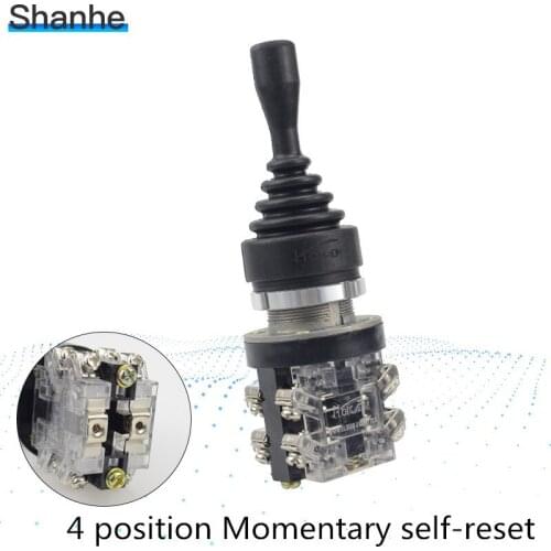 4 position Momentary self-reset waterproof joystick switch 30mm monolever switch