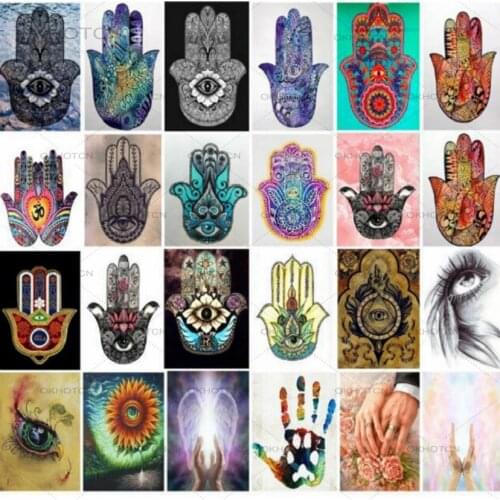 "hand of Fatima" Full Round Drill 5D Diy Diamond Painting 3D Embroidery Cross Stitch Mosaic Fantasy Zen Decoration Gifts
