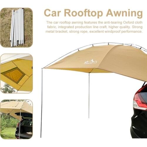 Car Spacious Awning Durable High Quality Portable Sun Shelter Camper Trailer Tent Rooftop Car Awning For Outdoor Camping Beach