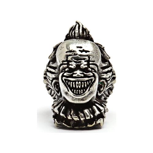 White Brass Clown Joker Knife Beads Outdoors DIY Tools EDC Lanyard Pendants Key Rings Accessories