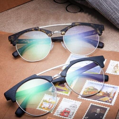Retro Round Glasses Vintage Cat Eye Myopia Eyewear Handmade Optical Prescription Eyeglasses Oversize Acetate Spectacles
