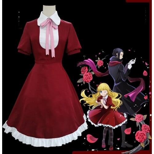 Bungou Stray Dogs Alice Cosplay Costume Red Dress Uniform Halloween Costumes Anime Outfits Christmas Dresses