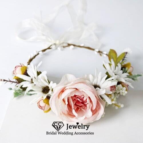 CC Headbands for Women Wedding Hair Accessories Engagement Jewelry Bridal Crowns Vacation Flower Hairbands Garlands Wreath 58407