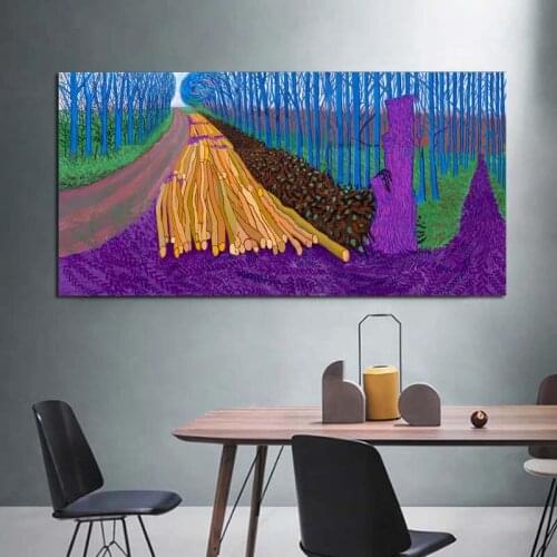 David Hockney Winter Timber Wall Art Canvas Painting Posters Prints Modern Painting Wall Picture For Living Room Home Decoration