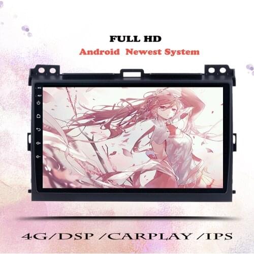 DSP 6+128G Android 10.0 for Toyota Land Cruiser Prado 120 2004 - 2009 Car Radio Multimedia Player BT auto gps navigation DVD