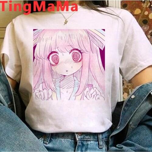 Japanese Anime Harajuku E-girls Punk top tees t shirt women couple vintage graphic tees women t-shirt tumblr harajuku kawaii