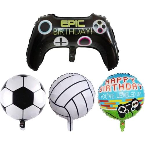 Game Consoles Aluminium Film Balloons Party Venue Decoration, Game Controller Balloons Blue Birthday Decoration Party Supplies