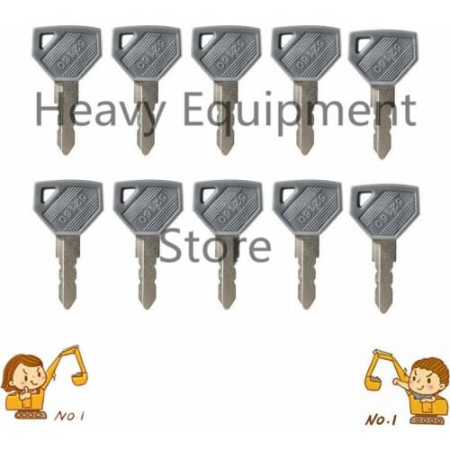 10 key For Yanmar John Deere JD Tractor Ignition Keys 198360-52160